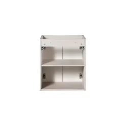 Meublorama Meuble sous vasque VANO 50 cm 2 portes Coloris marron congo L50 x P39 x H57 cm Meuble suspendu* Meuble Sous-Vasque