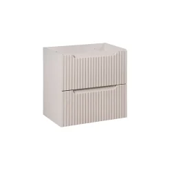 Meublorama Meuble sous vasque VANO 60 cm 2 tiroirs Marron Congo Finition mat élégante* Meuble Sous-Vasque