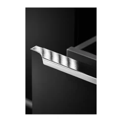 Meublorama Meuble sous vasque VANTA 80 cm noir Meuble suspendu avec 2 tiroirs