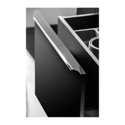Meublorama Meuble sous vasque VANTA 80 cm noir Meuble suspendu avec 2 tiroirs