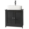 Sobuy Meuble sous-Lavabo Meuble sous-Vasque, 2 Portes et 2 étages, FRG237-DG,