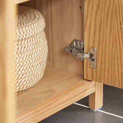 Sobuy Meuble Sous-Lavabo, Meuble Sous-Vasque à 2 étages réglable et 2 Portes, BZR98-N,* Meuble Sous Lavabo