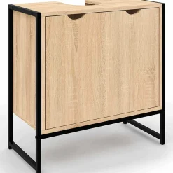IDMarket Meuble sous-lavabo salle de bain DETROIT design industriel