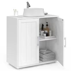IDMarket Meuble sous-lavabo salle de bain WALDO bois blanc
