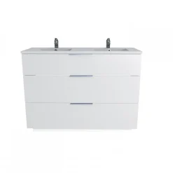 Weber Industries Meuble sous-vasque 3 tiroirs MARBELLA 120 cm + vasque / Blanc