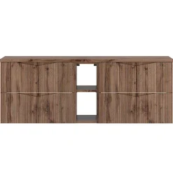 Petits-Meubles Meuble sous-vasque 140cm 2 niches plan de toilette Tao Bois