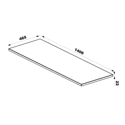 Petits-Meubles Meuble sous-vasque 140cm 2 niches plan de toilette Tao Bois