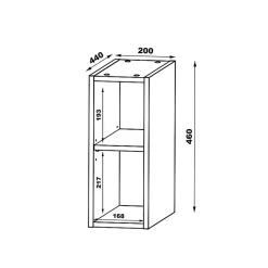 Petits-Meubles Meuble sous-vasque 140cm 2 niches plan de toilette Tao Bois