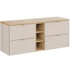 Petits-Meubles Meuble sous-vasque 140cm 3 niches Alba Cachemire* Meuble Sous-Vasque