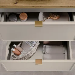 Petits-Meubles Meuble sous-vasque 140cm 3 niches Alba Cachemire* Meuble Sous-Vasque