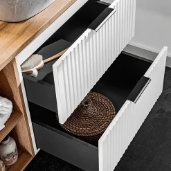 Petits-Meubles Meuble sous-vasque 140cm 2 niches Adriel Blanc