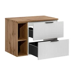 Petits-Meubles Meuble sous-vasque 80cm 2 niches Adriel Blanc