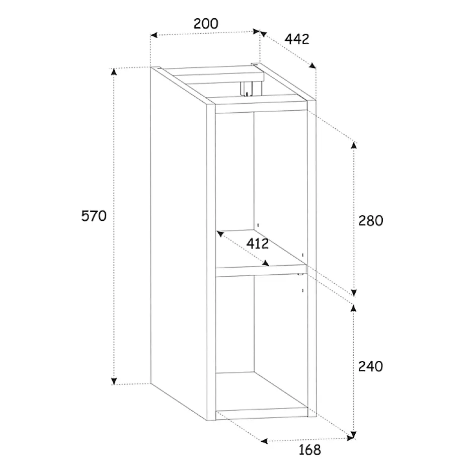 Petits-Meubles Meuble sous-vasque 80cm 2 niches Adriel Blanc