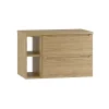 Petits-Meubles Meuble sous-vasque 80cm 2 niches plan de toilette Viggo Bois* Meuble Sous-Vasque