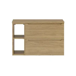 Petits-Meubles Meuble sous-vasque 80cm 2 niches plan de toilette Viggo Bois* Meuble Sous-Vasque