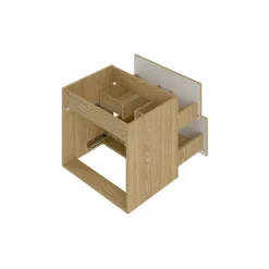 Petits-Meubles Meuble sous-vasque 80cm 2 niches plan de toilette Viggo Bois* Meuble Sous-Vasque