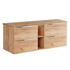 Petits-Meubles Meuble sous-vasque 140cm 2 niches April Bois* Meuble Sous-Vasque