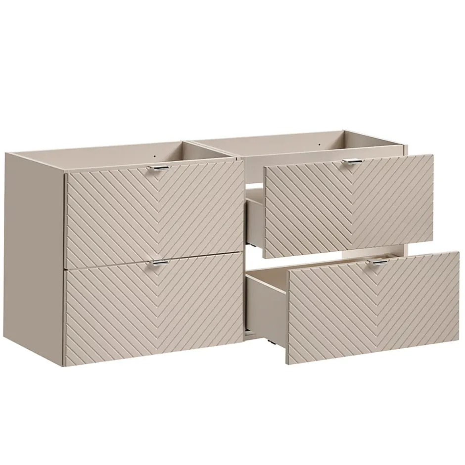 Petits-Meubles Meuble sous-vasque 120cm 4 tiroirs Manoa Cachemire