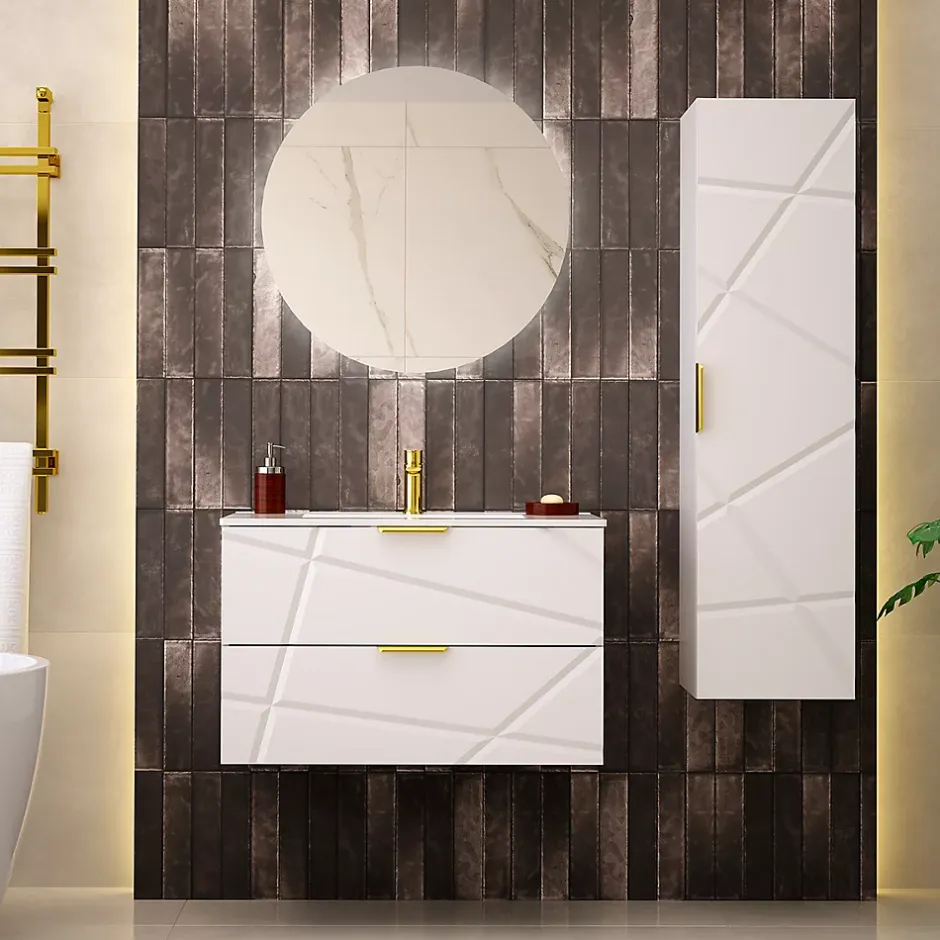 Petits-Meubles Meuble sous-vasque 80cm Aurora Blanc