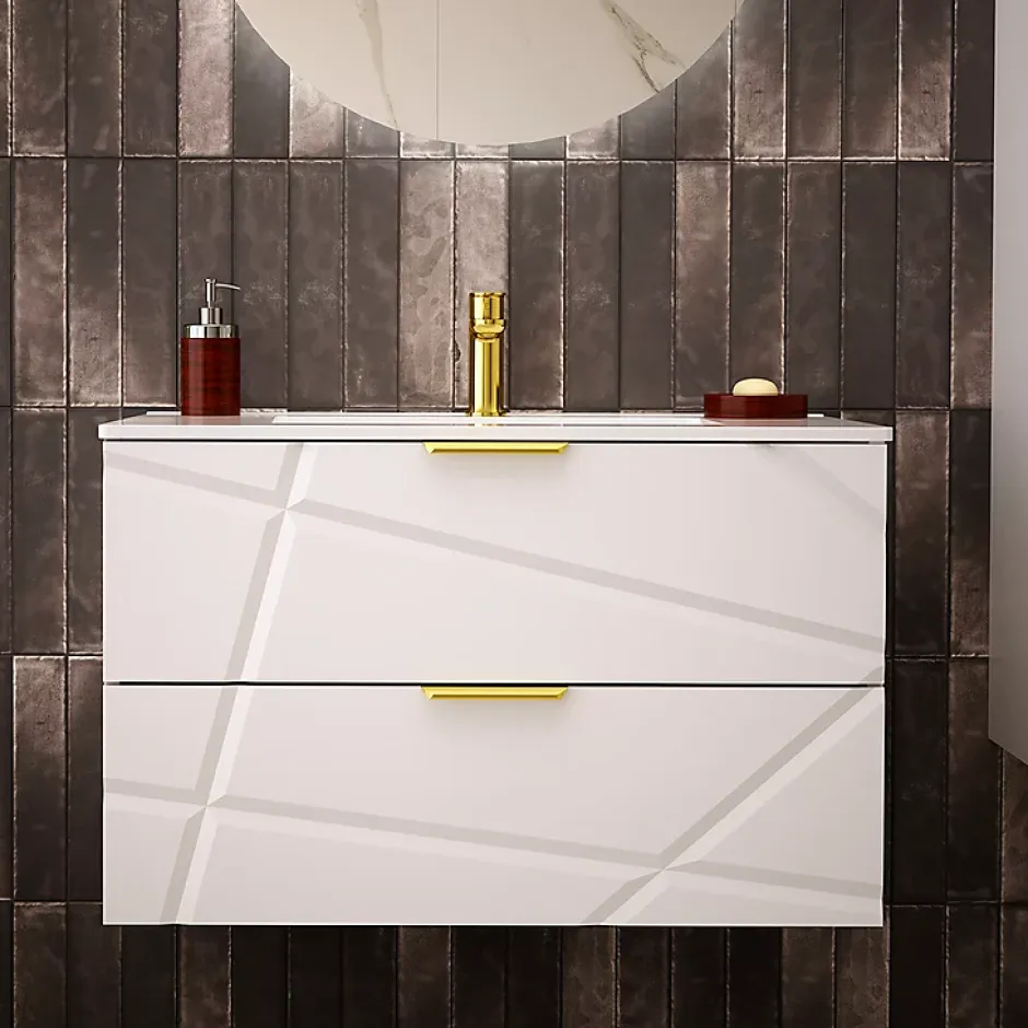 Petits-Meubles Meuble sous-vasque 80cm Aurora Blanc