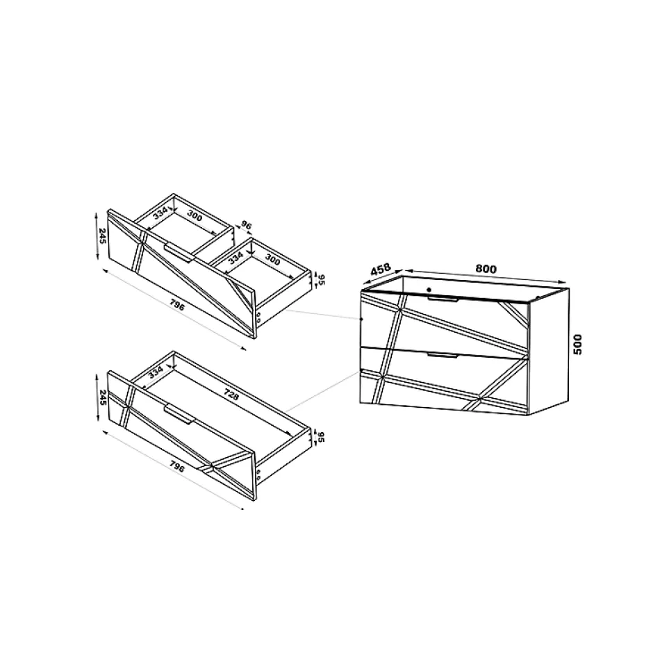 Petits-Meubles Meuble sous-vasque 80cm Aurora Blanc