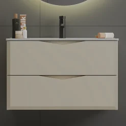 Petits-Meubles Meuble sous-vasque 80cm Ellie Cachemire* Meuble Sous-Vasque