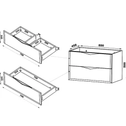 Petits-Meubles Meuble sous-vasque 80cm Ellie Cachemire* Meuble Sous-Vasque