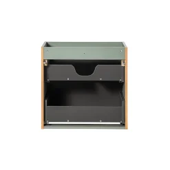 Petits-Meubles Meuble sous-vasque 160cm panier à linge Jade Vert et Bois