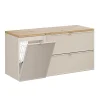 Petits-Meubles Meuble sous-vasque 120cm panier à linge Alba Cachemire
