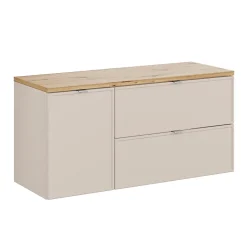 Petits-Meubles Meuble sous-vasque 120cm panier à linge Alba Cachemire