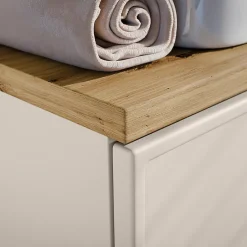 Petits-Meubles Meuble sous-vasque 120cm panier à linge Alba Cachemire