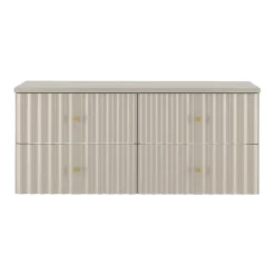 Petits-Meubles Meuble sous-vasque 120cm plan de toilette Izae Cachemire* Meuble Sous-Vasque