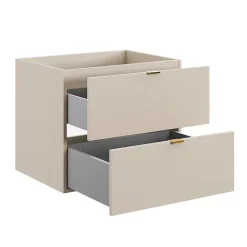 Petits-Meubles Meuble sous-vasque 120cm plan de toilette Azel Cachemire et Bois