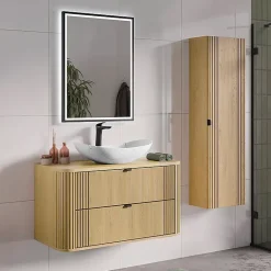 Petits-Meubles Meuble sous-vasque 100cm plan de toilette Mila Bois* Meuble Sous-Vasque
