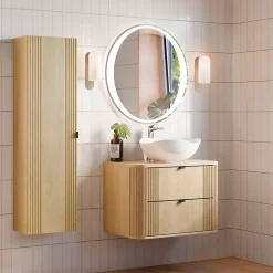 Petits-Meubles Meuble sous-vasque 80cm plan de toilette Mila Bois
