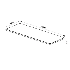 Petits-Meubles Meuble sous-vasque 120cm plan de toilette Astrid Bois