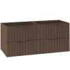 Petits-Meubles Meuble sous-vasque 120cm Siena bois et noir* Meuble Sous-Vasque