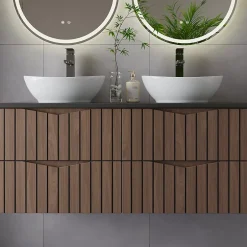 Petits-Meubles Meuble sous-vasque 120cm Siena bois et noir* Meuble Sous-Vasque