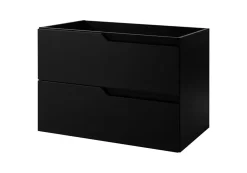 3xE Living Meuble sous-vasque mural pour salle de bain, noir, 80 x 57 x 46 cm, sans plateau* Lave-Mains