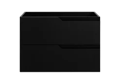 3xE Living Meuble sous-vasque mural pour salle de bain, noir, 80 x 57 x 46 cm, sans plateau* Lave-Mains