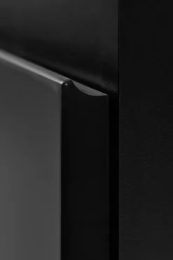 3xE Living Meuble sous-vasque mural pour salle de bain, noir, 80 x 57 x 46 cm, sans plateau* Lave-Mains