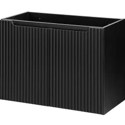 [En.Casa] Meuble sous-vasque NEWPORT avec lavabo 80 x 71 x 40 cm noir / effet chêne en.casa* Meuble Vasque