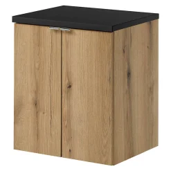 [En.Casa] Meuble sous-vasque NEWPORT 50 x 60 x 40 cm effet chêne noir en.casa* Meuble Sous Lavabo