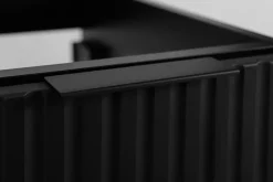 Furnidea Meuble suspendu sous lavabo avec 2 portes FLOW NOIR 80 cm