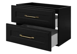 Furnidea Meuble suspendu sous lavabo CLASSIC noir 80 cm* Meuble Sous Lavabo