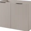 Furnidea Meuble suspendu sous lavabo avec 2 portes FLOW CACHEMIRE 80 cm* Meuble Sous Lavabo