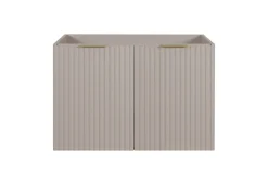 Furnidea Meuble suspendu sous lavabo avec 2 portes FLOW CACHEMIRE 80 cm* Meuble Sous Lavabo