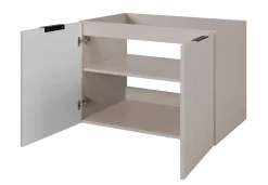 Furnidea Meuble suspendu sous lavabo avec 2 portes FLOW CACHEMIRE 80 cm* Meuble Sous Lavabo