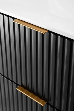 Furnidea Meuble suspendu sous lavabo FLOW couleur noir 60 cm* Meuble Sous Lavabo