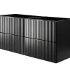 Furnidea Meuble suspendu sous lavabo FLOW noir 120 cm* Meuble Sous Lavabo
